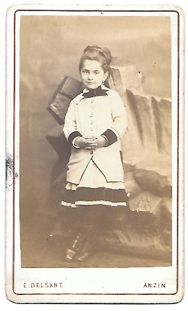 FOTOGRAFIA NIÑO FOTO E. DELSART, ANZIN SOBRE 1870