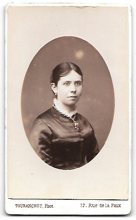 FOTOGRAFIA RETRATO DE SEÑORA EN OVALO CON RELIEVE FOTO TOURANCHET PARIS 1870