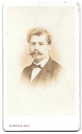 FOTOGRAFIA RETRATO SEÑOR FOTO A. BORDERIA, REIMS 1870