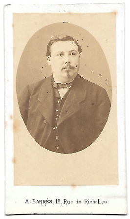 FOTOGRAFIA RETRATO DE SEÑOR FOTO A. BARRES FRANCIA 1870
