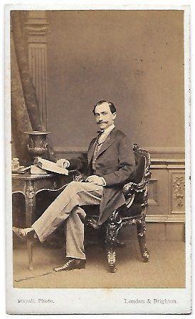 FOTOGRAFIA RETRATO DE SEÑOR FOTO MAYALL, LONDON BRIGHTON 1870