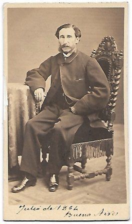 FOTOGRAFIA RETRATO DE SEÑOR FOTO ALDANONDO BUENOS AIRES 1864