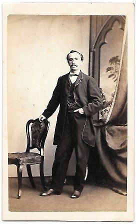 FOTOGRAFIA RETRATO DE SEÑOR FOTO J. VALENTINE DUNDEE SOBRE 1870