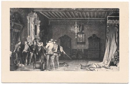 FOTO ASESINATO DEL DUQUE DE GUISA PAINTERS PAR F. DELAROCHE PARIS