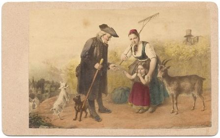 FOTO LAMINA COLOREADA EVENING WALK - VERLAG VON S.P. CHRISTMANN BERLIN