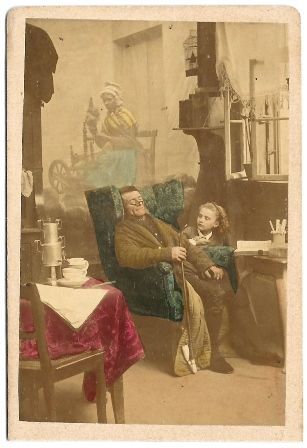 FOTO LAMINA COLOREADA. GRANDFHATER'S DREAM - VERLAG VON S.P. CHRISTMANN BERLIN