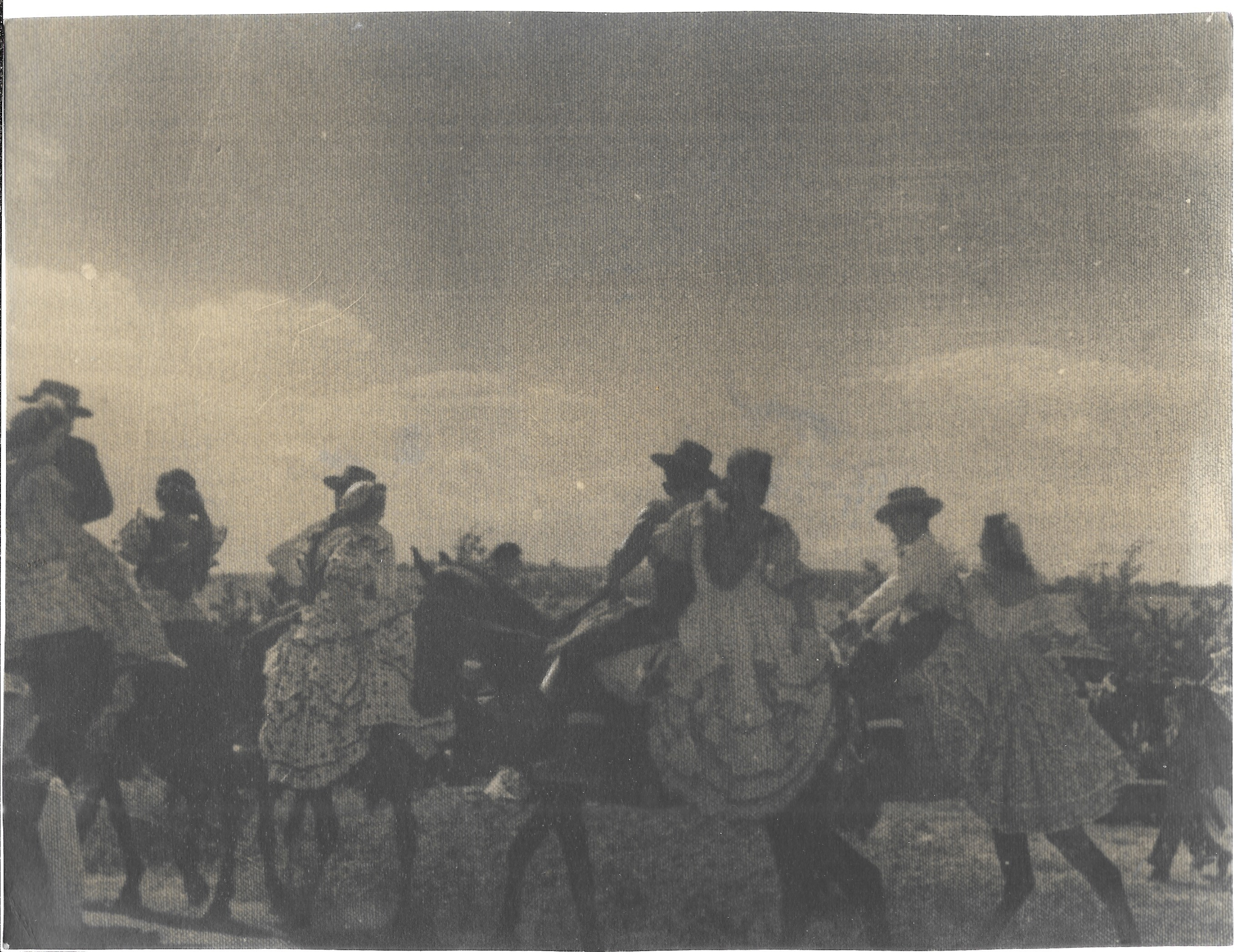 FOTOGRAFIA CAMINO DEL ROCIO, SOBRE 1950
