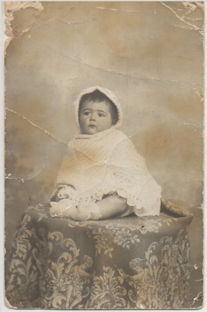 FOTOGRAFIA POSTAL DE BEBE - ESPAÑA UNION UNIVERSAL DE CORREOS (ROZADA)