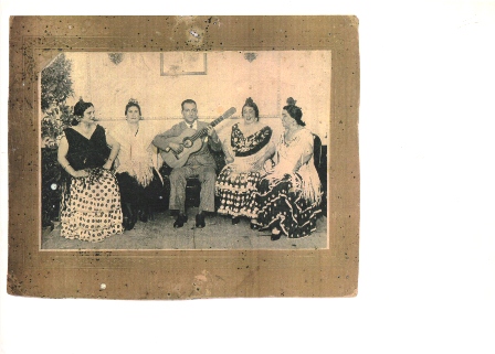 FOTOCOPIA FOTOGRAFIA ANTIGUA DE REUNION FLAMENCA.