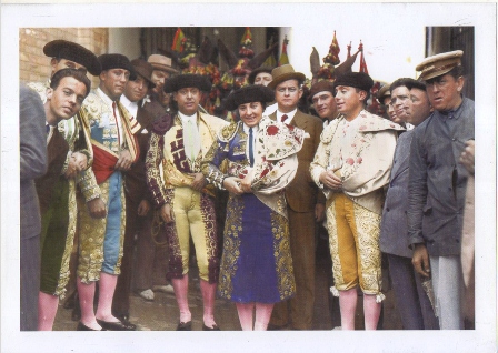 LAMINA FOTO REPRODUCCION ARCHIVO ABC SEVILLA LA PRIMERA MUJER TORERA 1934