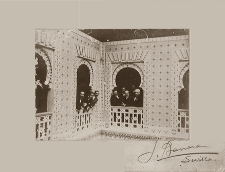FOTOGRAFIA EDIFICIO ESTILO ARABE SIN IDENTIFICAR, SEVILLA SOBRE 1920
