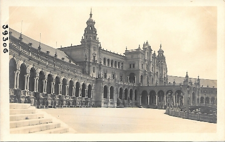 FOTOGRAFIA SEVILLA PLAZA DE ESPAÑA POSITIVOS DE LAS POSTALES AÑOS 30 DE L. ROISIN