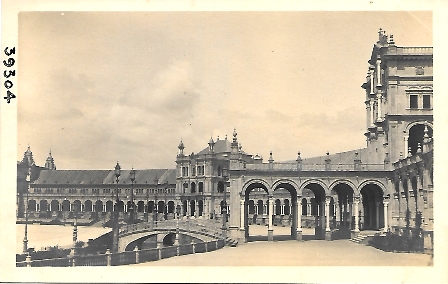 FOTOGRAFIA SEVILLA PLAZA DE ESPAÑA POSITIVOS DE LAS POSTALES AÑOS 30 DE L. ROISIN