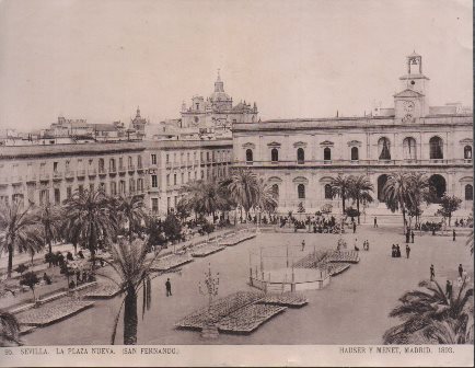 FOTOTIPIA EN PAPEL Nº 95 LA PLAZA NUEVA (SAN FERNANDO) - HAUSER Y MENET 1893