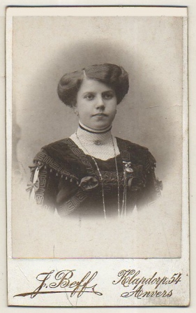 FOTOGRAFIA RETRATO DE SEÑORITA PHOTOGRAPHIE Y.BELF - ANVERS. SOBRE 1885