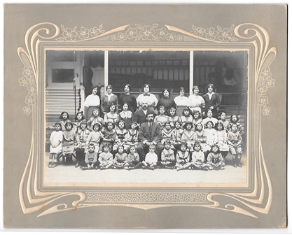 FOTOGRAFIA GIMNASIO DE BADAJOZ 22 NOVIEMBRE 1913 CON CARTULINA