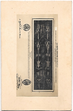 FOTOGRAFIA SABANA SANTA DE N.S.J.C. SUDARIO DE TURIN SOBRE 1900