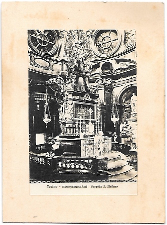 FOTOGRAFIA CAPELLA DELLA SACRA SINDONE O SABANA SANTA DE TURIN AOBRE 1900