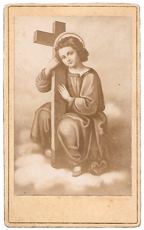 FOTO ESTAMPA NIÑO JESUS SOBRE 1890