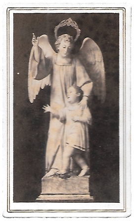 FOTOGRAFIA ESTAMPA ANGEL DE LA GUARDA, SOBRE 1900