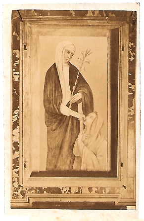 FOTOGRAFIA ESTAMPA STA. CATALINA DE SIENA SOBRE 1890