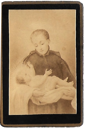 FOTOGRAFIA ESTAMPA SAN LUIS GONZAGA SOBRE 1870