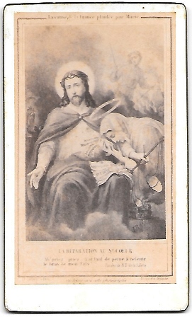 FOTOGRAFIA ESTAMPA REPARACION AL C. DE JESUS SOBRE 1890