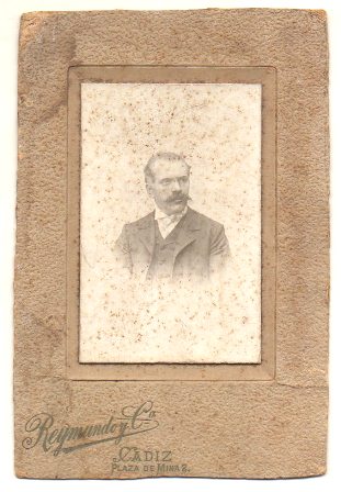 FOTOGRAFIA RETRATO DE CABALLERO FOTO REYMUNDO CADIZ SOBRE 1900