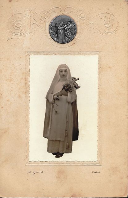 FOTOGRAFIA DE NIÑA DE PRIMERA COMUNION. FOTO GARRIDO (TOLEDO) SOBRE 1920