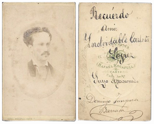FOTOGRAFIA RETRATO DE SR. DOMINGO JUNQUERA BARRASA. FOTOGRAFO ROCAFULL (CADIZ) SIN FECHA