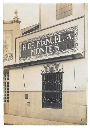FOTOGRAFIA DE SEVILLA FACHADA H. DE MANUEL.A. MONTES - AÑOS 20