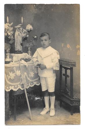 FOTOGRAFIA POSTAL SIN CIRCULAR NIÑO DE PRIMERA COMUNION
