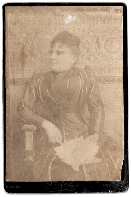 FOTOGRAFIA DE SEÑORA. DESLUCIDA. SOBRE 1885. LA HABANA  D. A. COHNER.