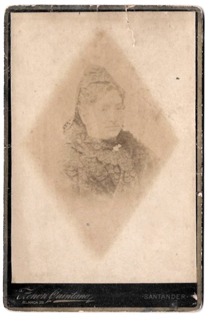 FOTOGRAFIA DE SEÑORA DESLUCIDA. SOBRE 1880. FOTO ZENON QUINTANA, SANTANDER