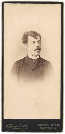 FOTOGRAFIA DE CABALLERO (BUSTO). SOBRE 1890. FOTO RAFAEL AREÑAS - BARCELONA