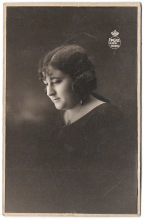 FOTOGRAFIA DE SEÑORITA RETRATO SOBRE 1920 FOTO HOJAS - SANTANDER