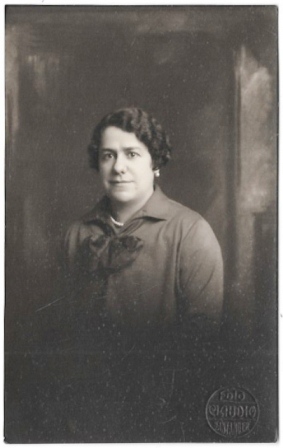 FOTOGRAFIA DE SEÑORITA RETRATO SOBRE 1930 FOTO CLAUDIO - SANTANDER