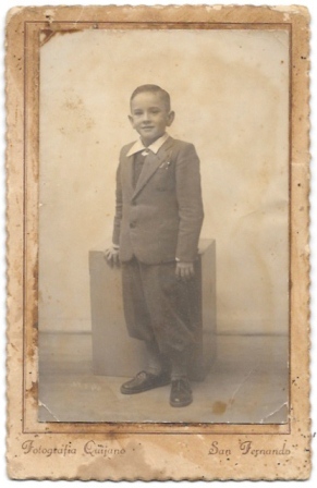 FOTOGRAFIA DE NIÑO DE CUERPO ENTERO. FOTO QUIJANO (SAN FERNANDO) AÑOS 30