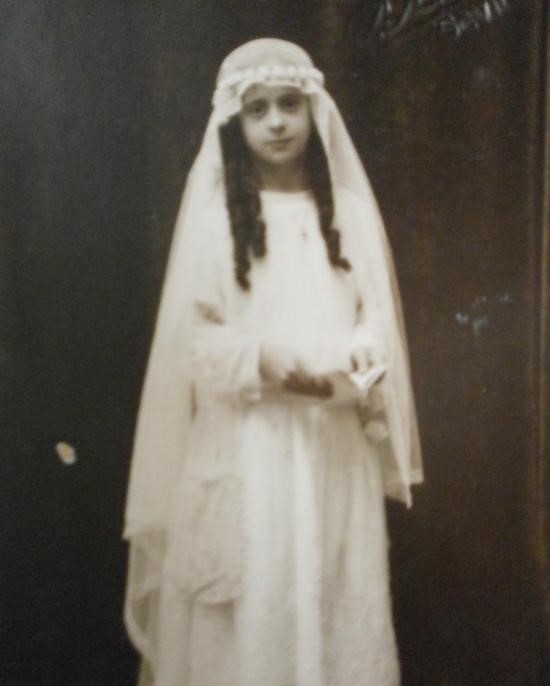 FOTOS ANTIGUAS.   TARJETA POSTAL, NIÑA DE COMUNION  ALBUMINA-52