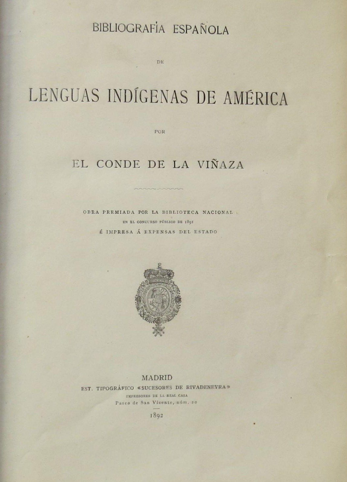 BIBLIOGRAFIA ESPAÑOLA DE LENGUAS INDIGENAS DE AMERICA