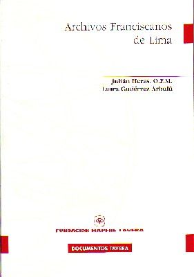 ARCHIVOS FRANCISCANOS DE LIMA