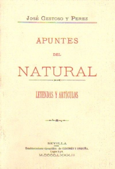 APUNTES DEL NATURAL. LEYENDAS Y ARTICULOS