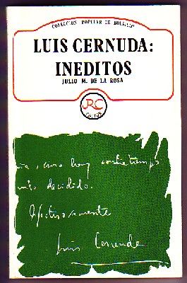 LUIS CERNUDA: INÉDITOS. COLECCIÓN POPULAR DE BOLSILLO Nº 15
