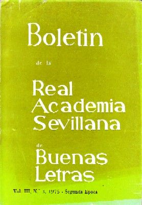 BOLETIN DE LA REAL ACADEMIA SEVILLANA DE BUENAS LETRAS VOL.III, Nº 3 (MIRAR LEYENDA)