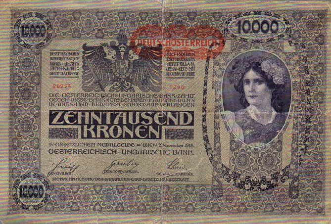 BILLETE ORIGINAL 10.000 KRONEN. AUSTRIA. 2 NOVIEMBRE 1918