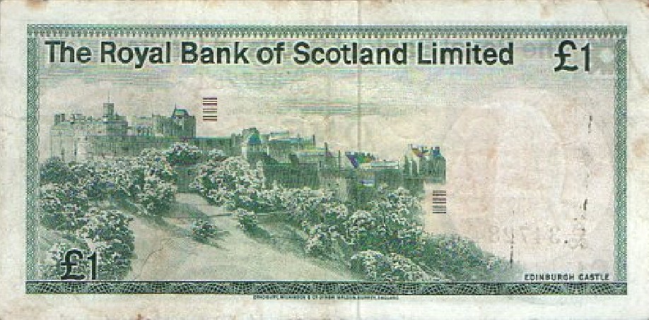 BILLETE ORIGINAL 1 POUND ESCOCIA AÑO 1973