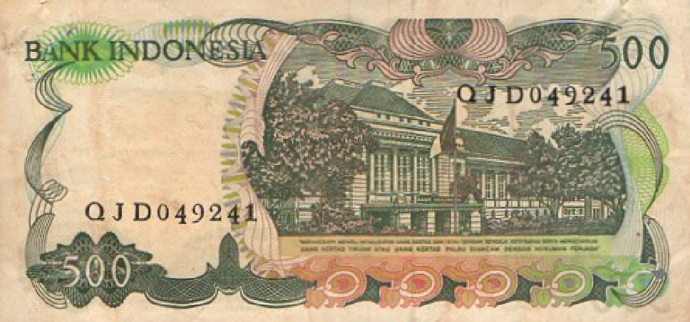 BILLETE ORIGINAL 500 LIMA RATUS RUPIAH AÑO 1982