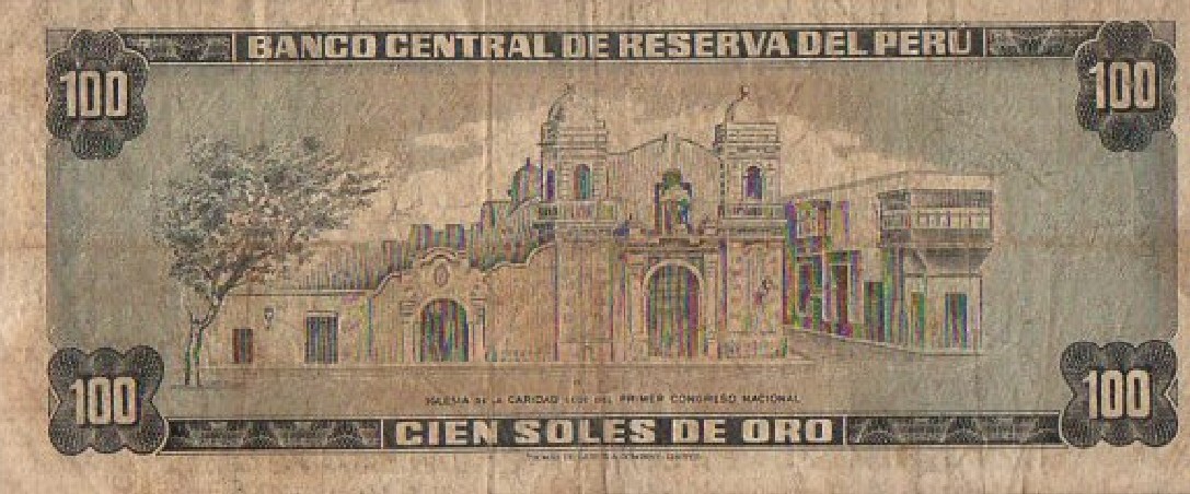 BILLETE ORIGINAL 100 SOLES PERÚ