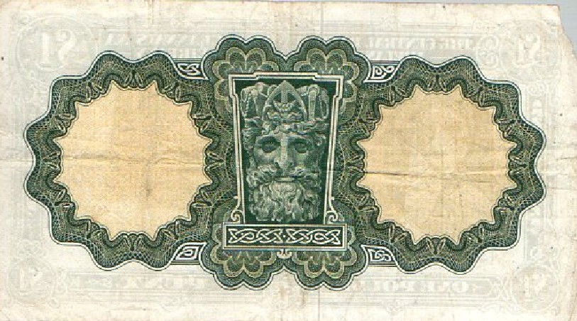 BILLETE ORIGINAL 1 LIBRA IRLANDA