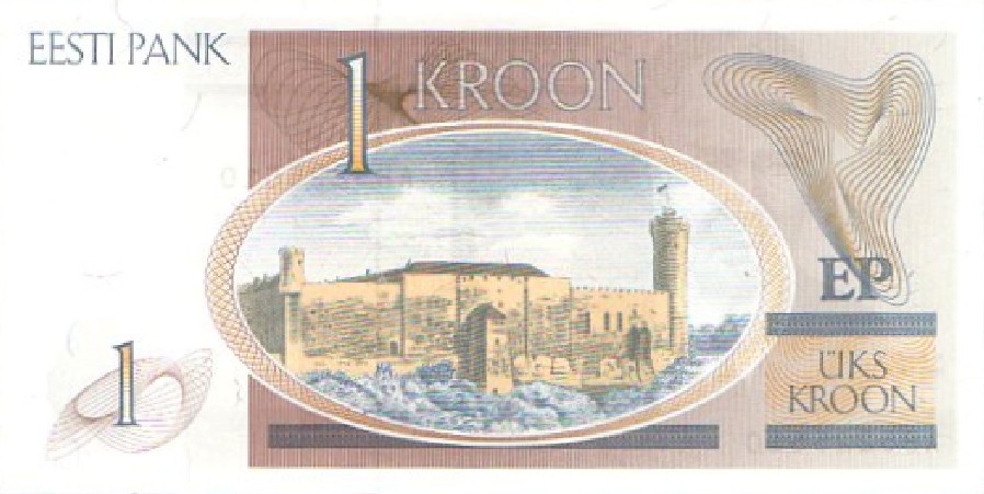 BILLETE ORIGINAL 1 KROON ESTONIA. AÑO 1992